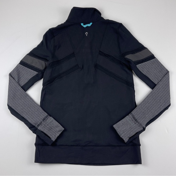 Ivivva Black Herringbone Glow and Go 1/2 Zip 14 - Picture 3 of 5